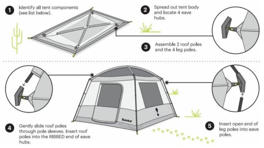 4 Person Cabin Ground Tent - rental