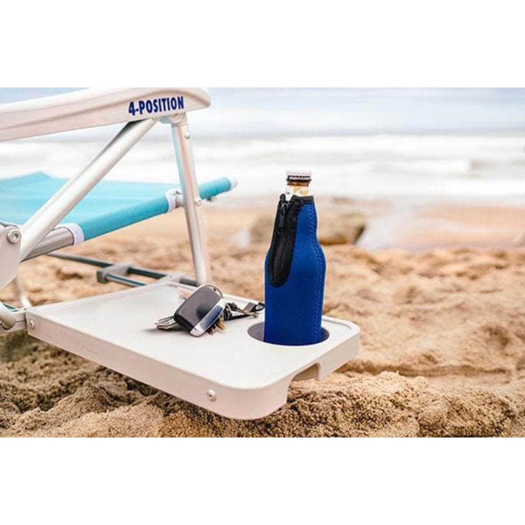 Deluxe Folding Beach Chair with Tray, Sun Shade, and Backpack Straps - Rental