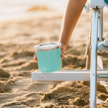 Deluxe Folding Beach Chair with Tray, Sun Shade, and Backpack Straps - Rental
