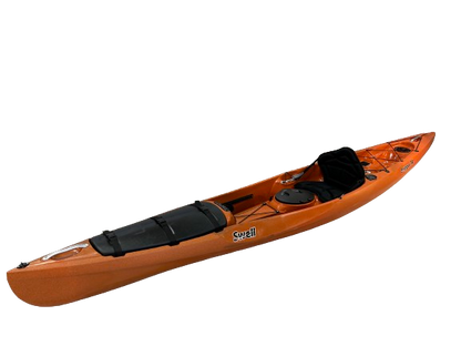 Surf Ski Inspired Sit-on-Top Touring Kayak for Paddlers 150-275 lbs | Swell Scupper 14 - rental