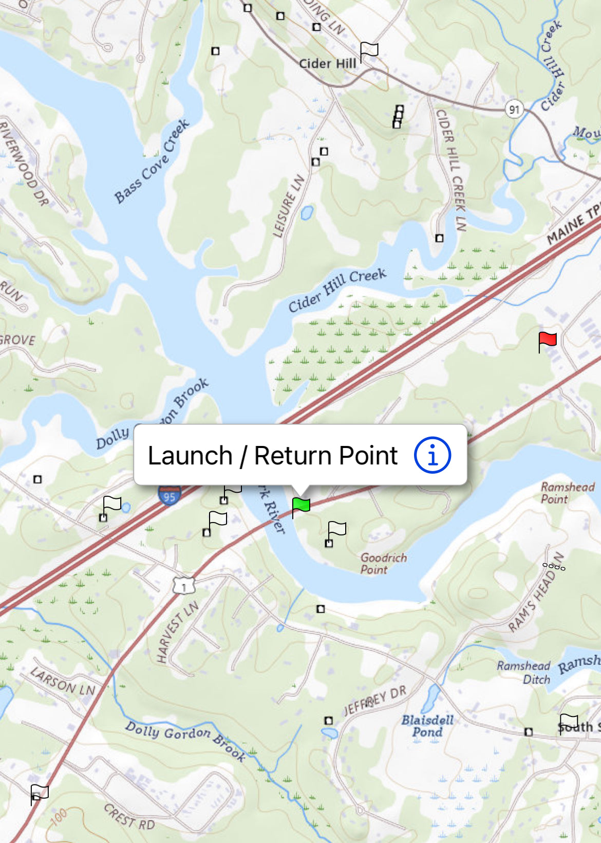 Route 1 Landing at Goodrich Park on the York River | Equip. Transport, Setup + Instruction