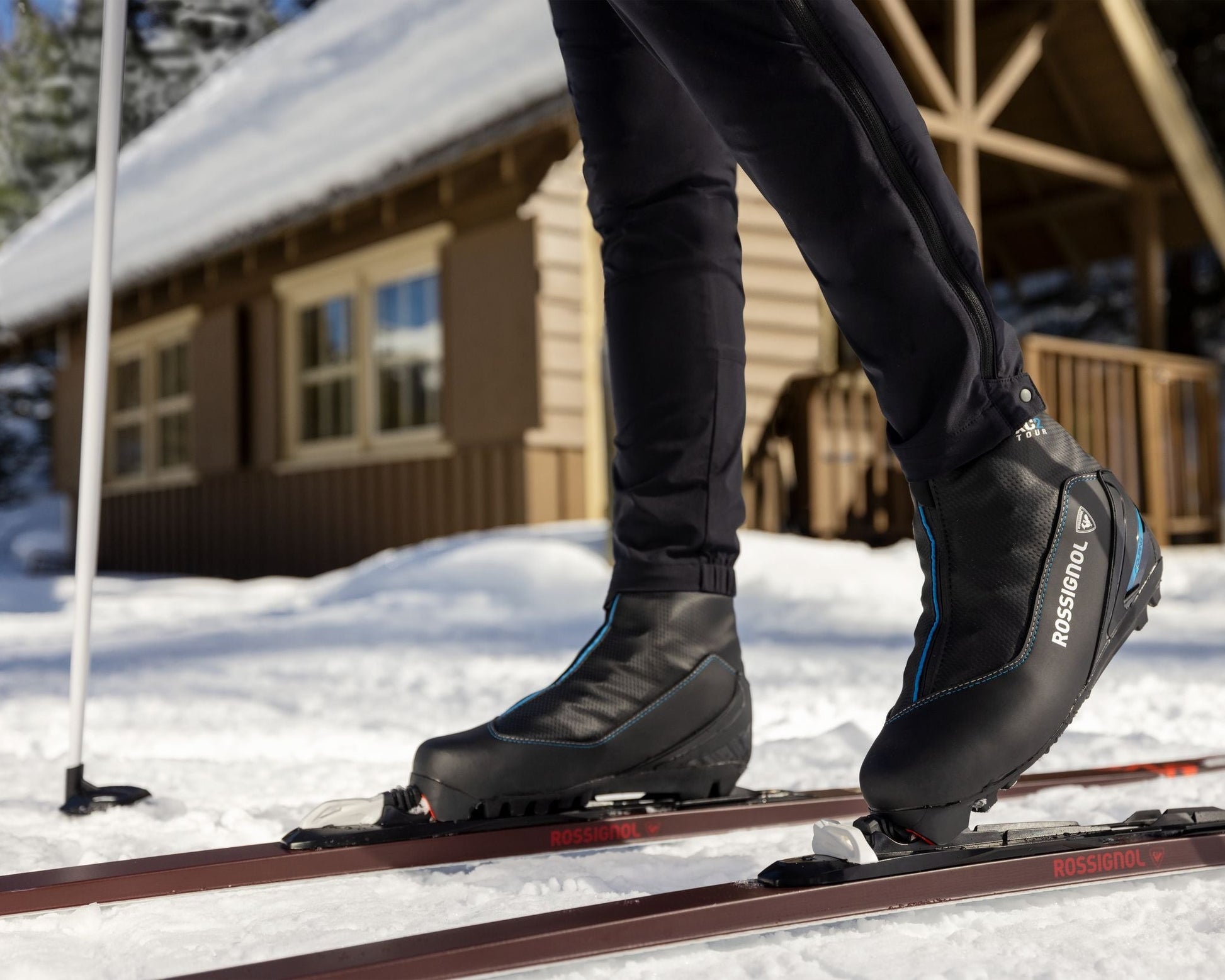 Cross-Country Skiing using Rented Skis at a Maine Touring Center